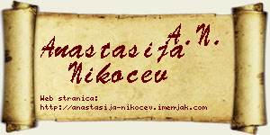 Anastasija Nikočev vizit kartica